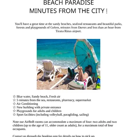 Apartament Que Sera Sera West Golem Durrës